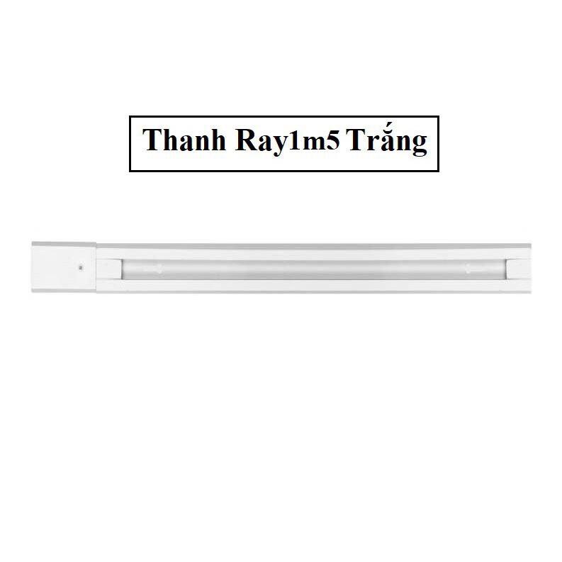 Thanh ray đèn rọi 1m, 1m5 colorlux cao cấp, màu trắng và màu đèn, lắp được 3 đèn và 5 đèn trên một ray