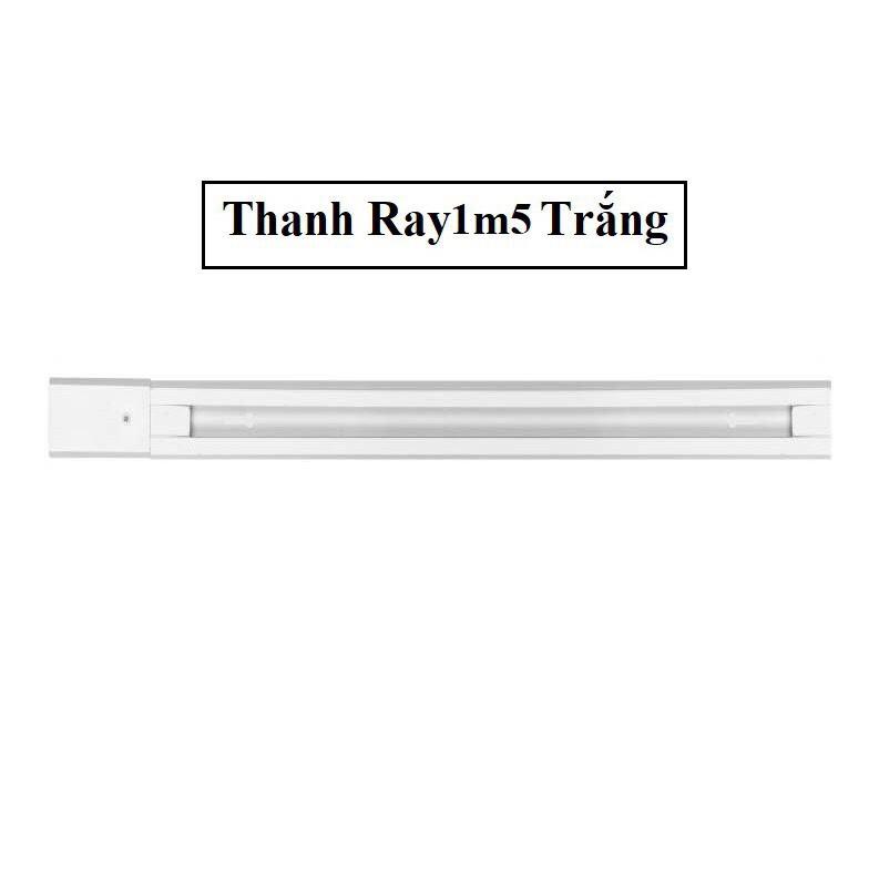 thanh ray đèn rọi 1m, 1m5 colorlux cao cấp, màu trắng và màu đèn, lắp được 3 đèn và 5 đèn trên một ray