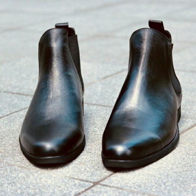 Giày Nam Cao Cổ Da Bò Chelsea Boots