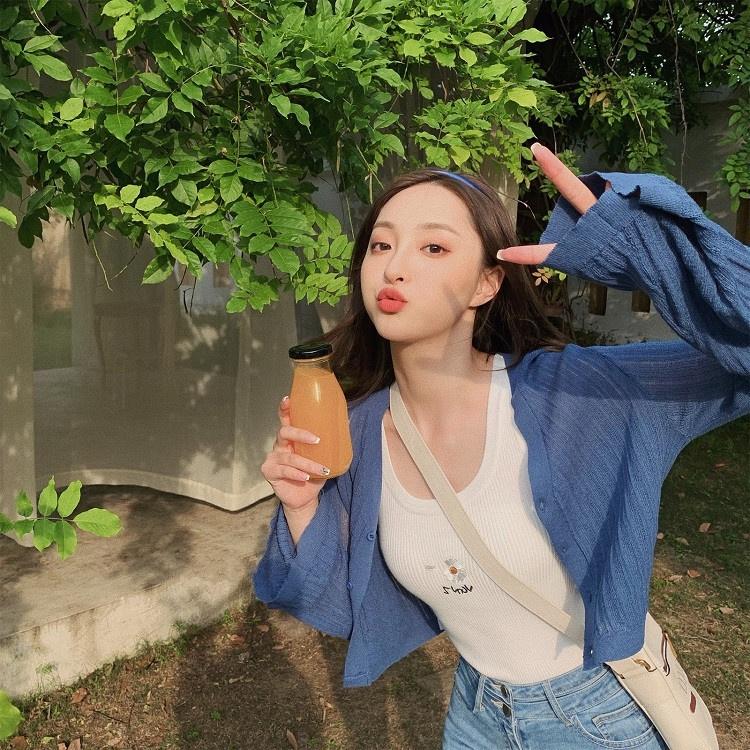 MS233 Áo khoác cardigan nữ len dệt kim mỏng