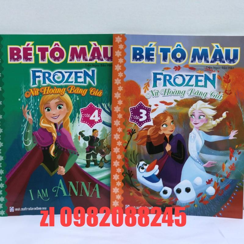 set 4 c tập/ vở bé tô màu  nữ hoàng băng giá