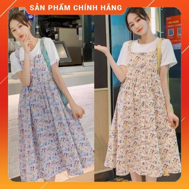 Váy bầu chất lụa hàn cao cấpthiết kế sang chảnh mặc đi làm đi chơi đều đượcFree size 43~68kg