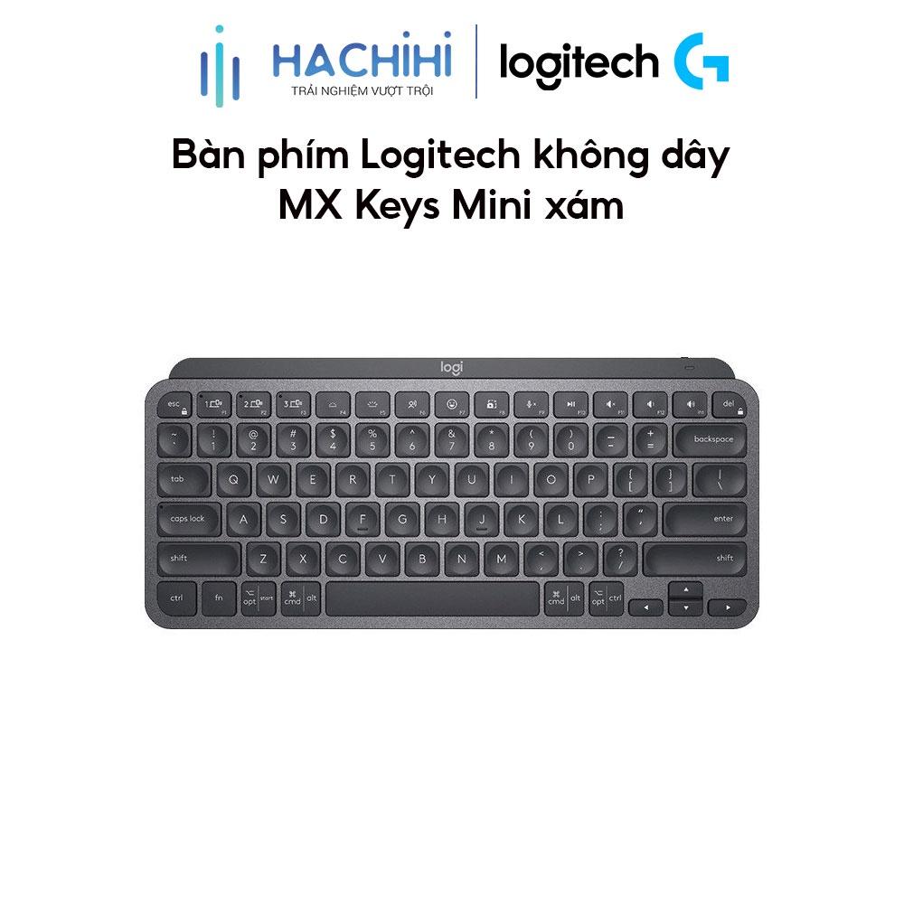 Bàn phím Logitech không dây MX Keys Mini xám (USB-C/Bluetooth) Hàng chính hãng