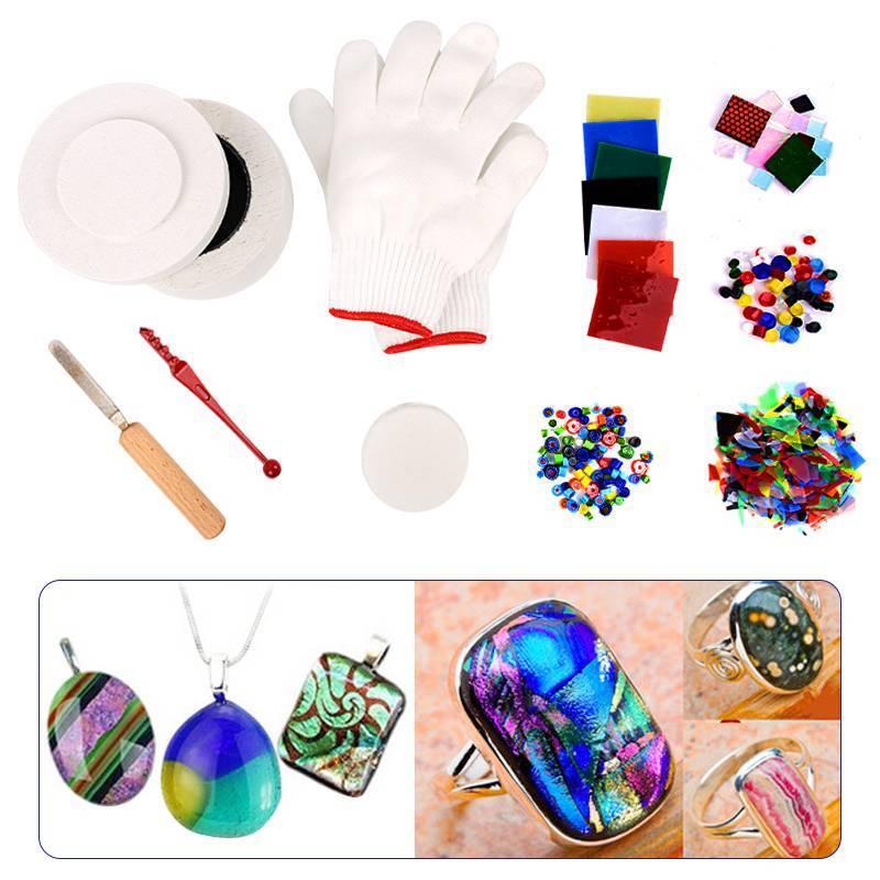 10pcs DIY Professional Microwave Kiln Kit Stained Glass Fusing Supplies Kit