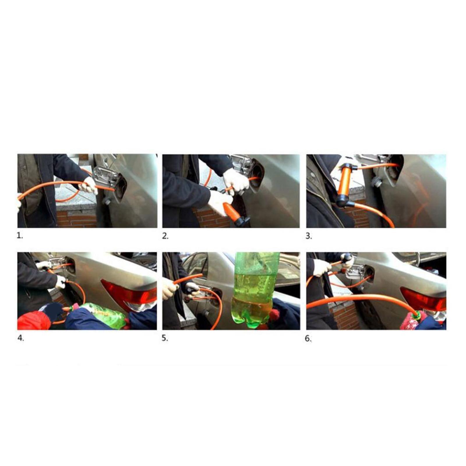 Siphon Fuel Transfer Pump Kit 5L/Min with Tube Connector 200cc Fits for Petrol Liquid