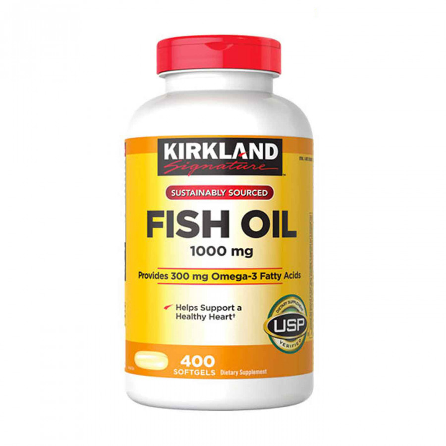 Dầu Cá Omega 3 Kirkland Signature Fish Oil 1000mg - 400 Viên (Mẫu Mới)