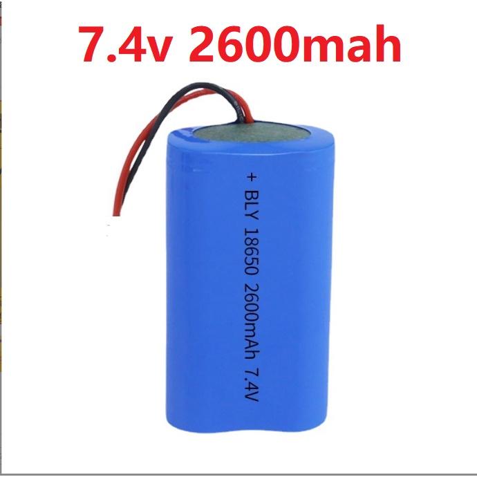 Pin lithium 18650 7.4V 2600mah dùng cho đèn thiết bị điện tử mặt trời quạt điện