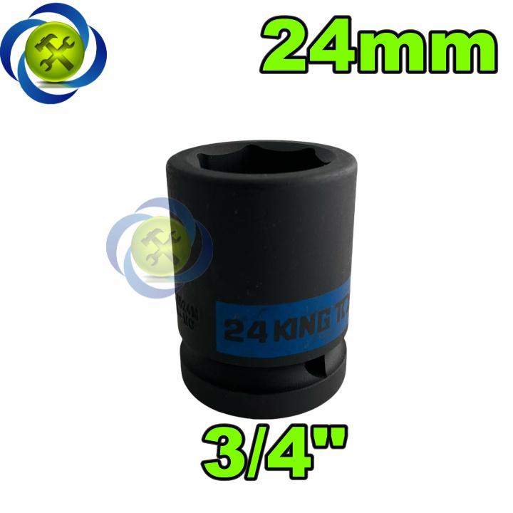 Tuýp 24mm 3/4 Kingtony 651524M loại ngắn 6 cạnh màu đen