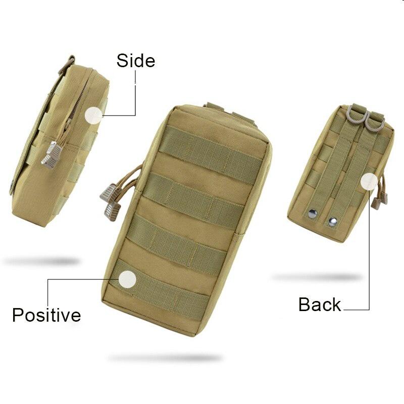 600D Oxford Cloth Tactical Bag Outdoor Tactical Waist Bag Molle EDC Tactical Pouch Purses Mobile Phone Pouch Hunting Bag Gear
