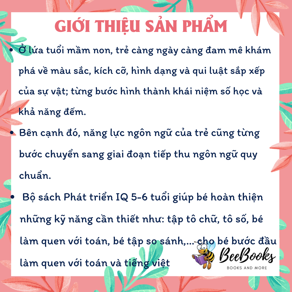 Sách Phát Triển IQ Dành Cho Bé Từ 5 đến 6 Tuổi- Trọn bộ 8 cuốn