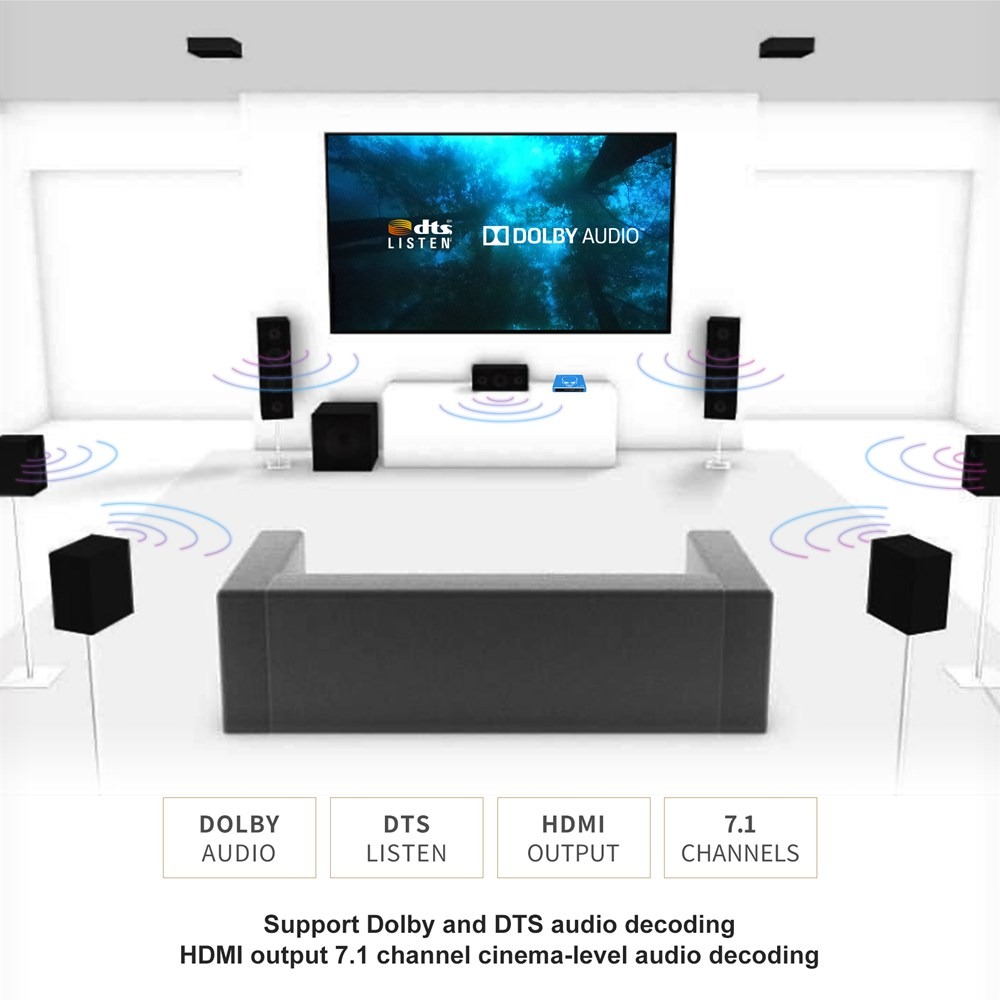 TV Box Beelink GT King Pro Ram 4GB, Rom 64GB, điều khiển giọng nói và cử chỉ android 9 Hi-Fi Lossless Sound 4K TV Box with Dolby Audio DTS Listen,Amlogic S922X-H 4GB RAM 64GB ROM Android 9.0,Support 4K 60fps Resolution/BT 4.1/Dual-Band WiFi 2.4G+5.8G - Hàng Nhập Khẩu