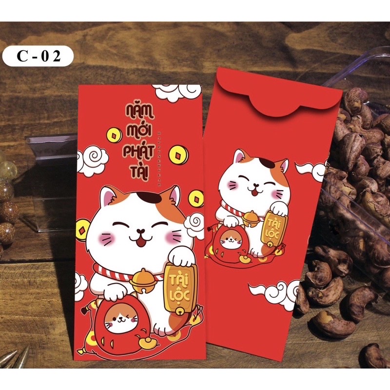 Set 100 bao lì xì Tết 2024 , phát tài cả năm hàng đẹp nhiều mẫu mới , vô cùng xinh xắn và cute