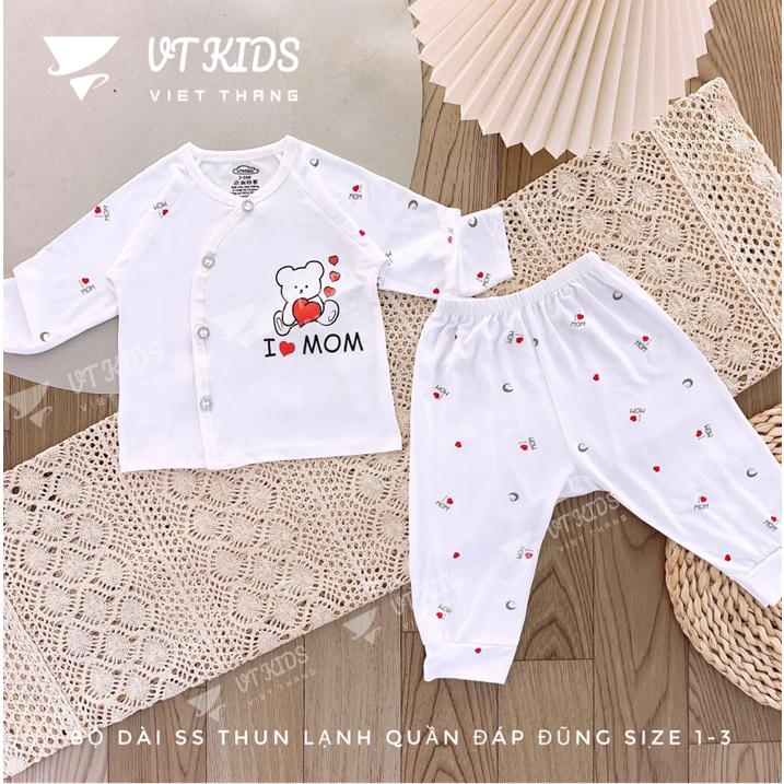 [3-9kg] Bộ Quần Áo Dài Tay Chất Thun Lạnh Mềm, Mát, Co Giãn Tôt Cho Bé (katydang) - HAPPY BEAR