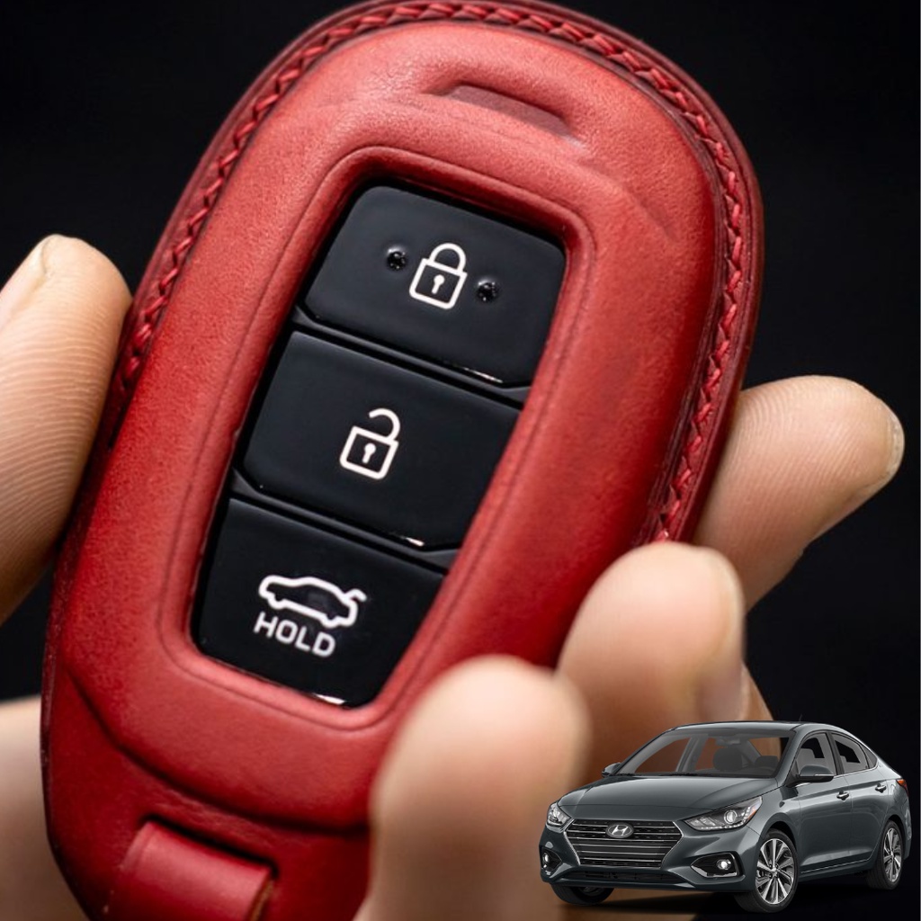 Bao Da Chìa Khóa ô tô HYUNDAI ACCENT Cao Cấp | Bọc chìa khóa ô tô da thật khâu tay