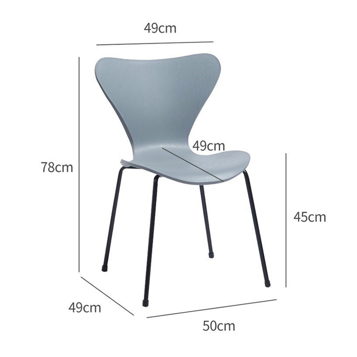 Ghế nhựa cánh bướm chân sắt chắc chắn trang trí quán cafe - Ghế ăn gia đình, Ghế ngồi cafe, bàn học, bàn trang điểm decor đẹp