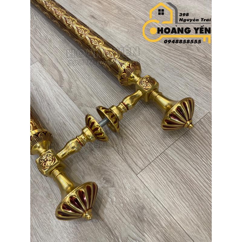 Tay nắm cửa bằng đồng, tay nắm đồng cửa gỗ, cửa kính, thép dài 60cm, 80cm, 1m - EL