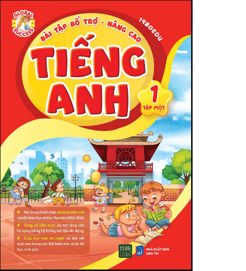 Combo Bài Tập Bổ Trợ Nâng Cao Tiếng Anh Lớp 1  Tập 1+ 2