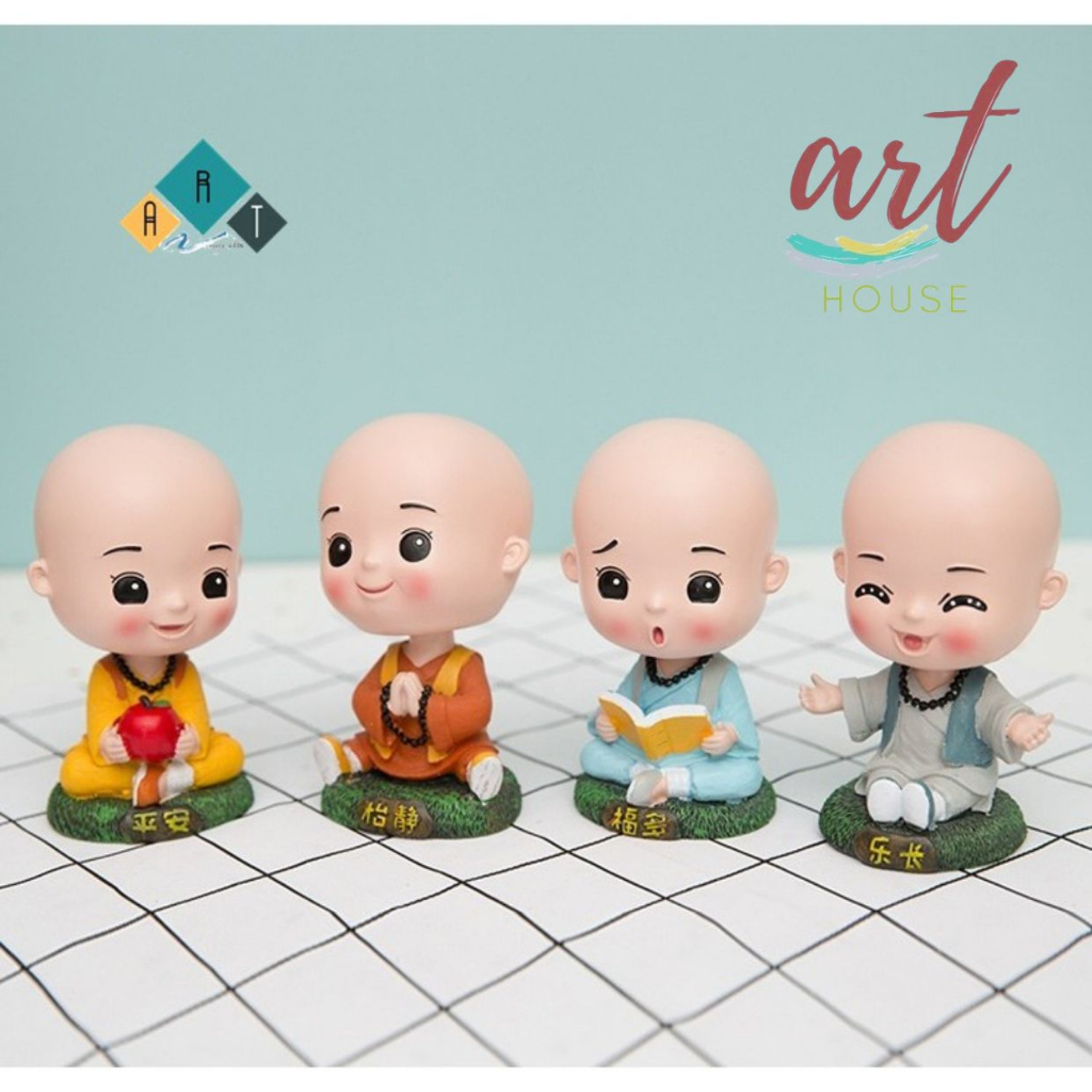 Tượng Chú Tiểu Trang Trí Ô Tô Nhất Tâm