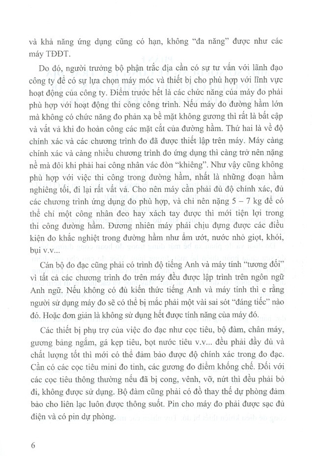 Sổ Tay Công Tác Trắc Địa Trong Thi Công Đường Hầm Và Công Trình Thủy Điện