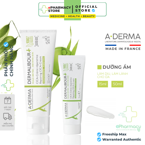 Aderma Kem dưỡng ẩm làm dịu và phục hồi cho da A-Derma Dermalibour+ Repairing Cream