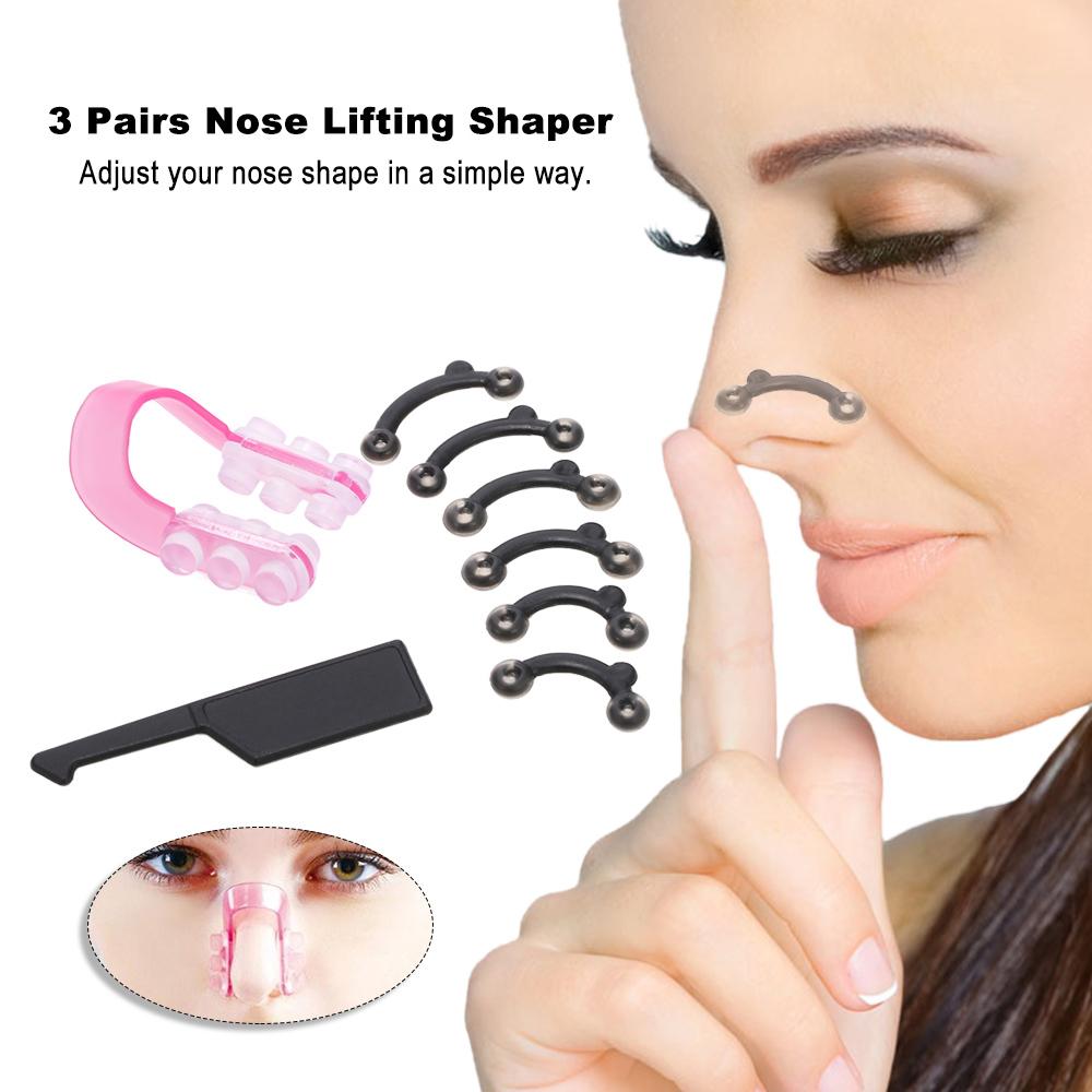 3 cặp dụng cụ Kẹp Mũi, Nâng và tạo hình mũi không cần phẫu thuật, bằng nhựa và silicone cao cấp