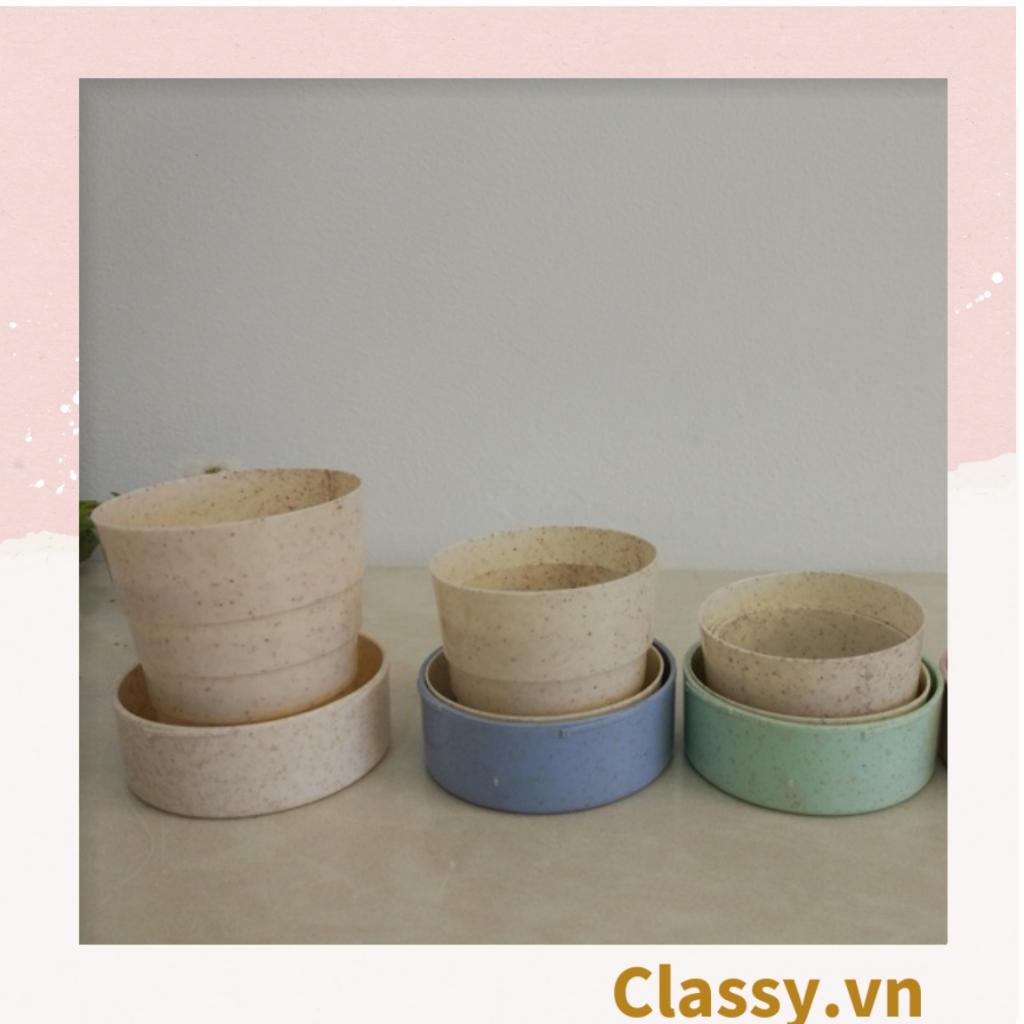 Ly nước ngũ cốc gấp gọn Classy nhiều màu, tiện lợi mang theo khi du lịch, đi chơi, đi học PK1280