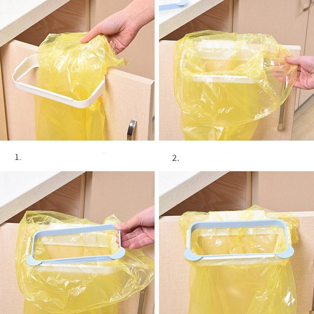 Trash Bag Holder Hanging Kitchen Cupboard Door Stand Garbage Rack