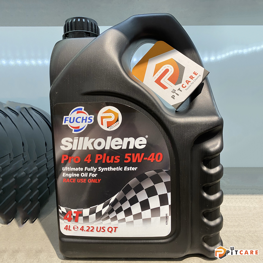 Nhớt Xe Đua Fuchs Silkolene Pro 4 5W40 Race Use Only Can 4 Lít Nhập Khẩu UK