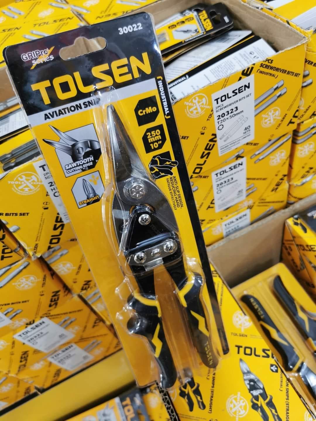 KÉO CẮT TÔN THẲNG 10"/250MM TOLSEN 30022 - HÀNG CHÍNH HÃNG