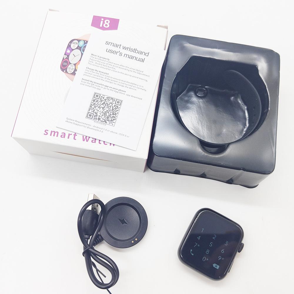 Giao hàng nhanh đồng hồ thông minh i8 mới màn hình màu HD công suất thấp gọi bluetooth đồng hồ đeo tay thể thao sức khỏe