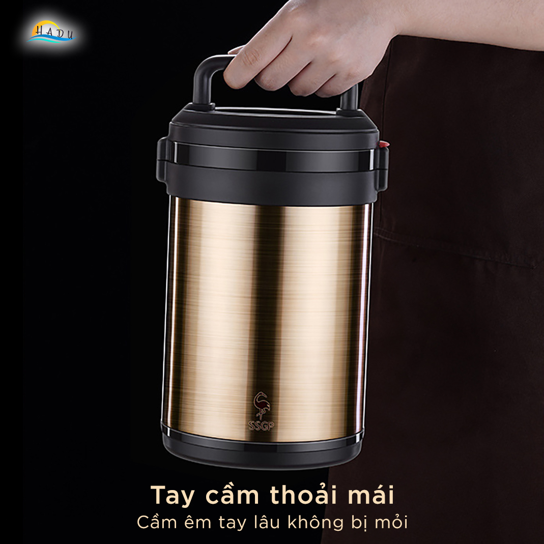 Hộp Đựng Cơm Giữ Nhiệt Inox 304 Văn Phòng 2 Tầng 1600ml 2000ml Cao Cấp Đạt Chất Lượng Đức SSGP