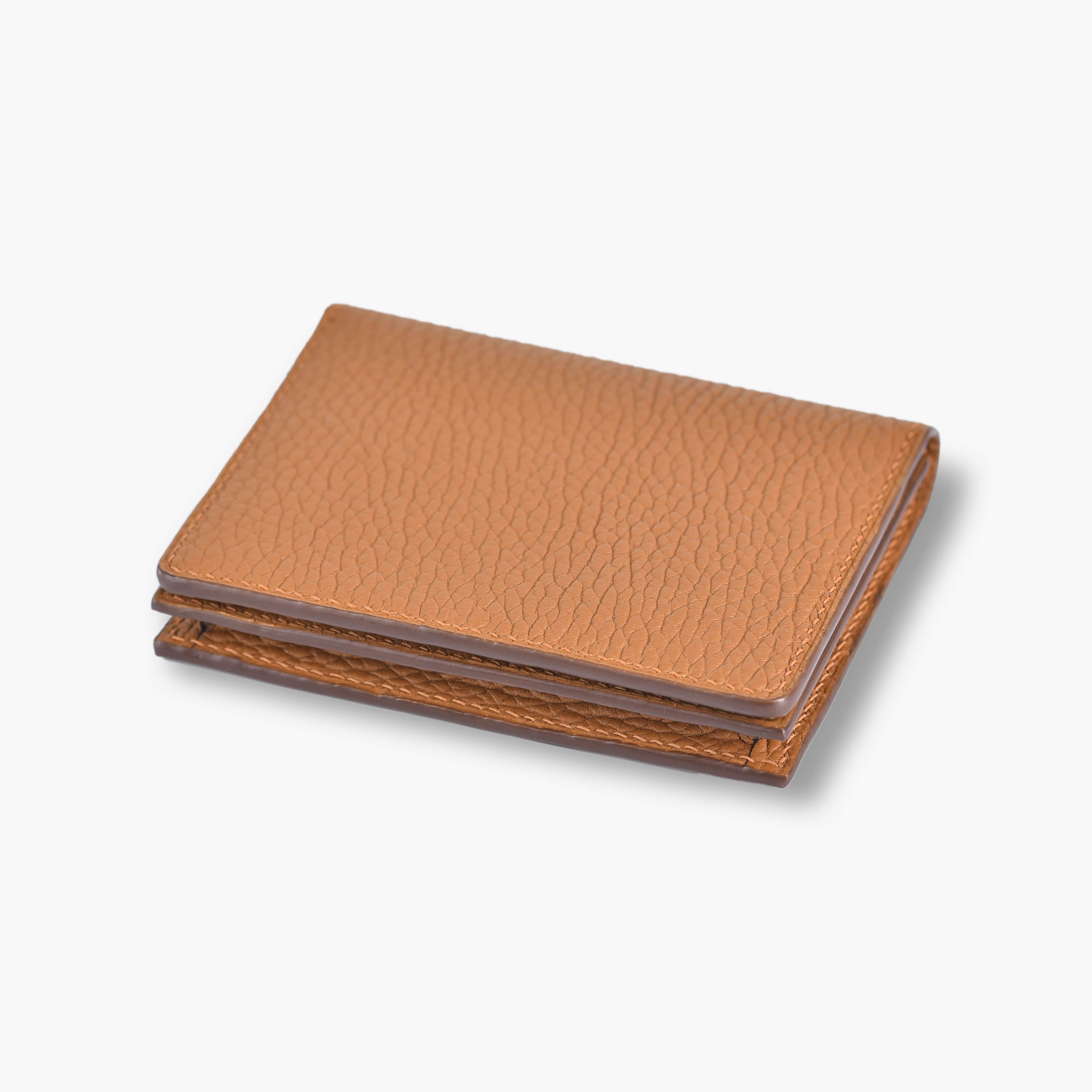 Card holder gập lịch thiệp BSB Leather Màu Nâu sáng BSB1081
