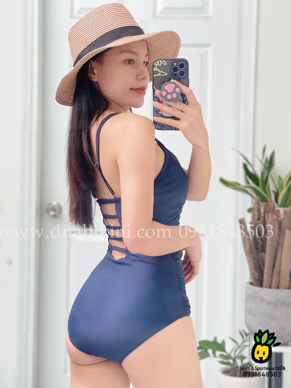 Đồ bơi nữ liền thân hai dây nhún bụng | DỨA BIKINI & SPORTWEAR