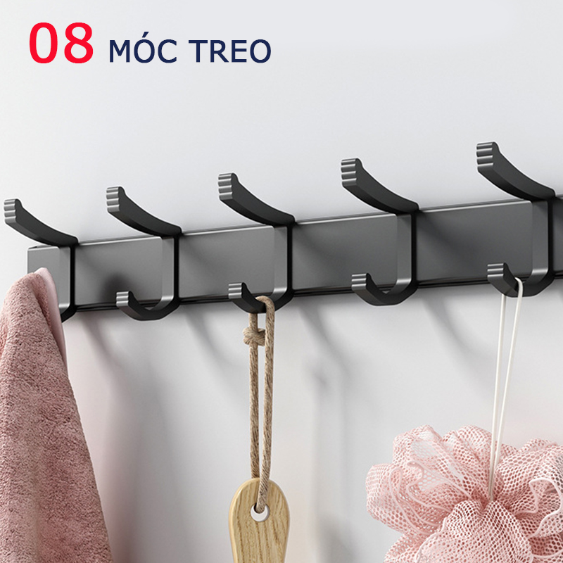 Thanh móc treo đồ dán tường nhà tắm sơn tĩnh điện