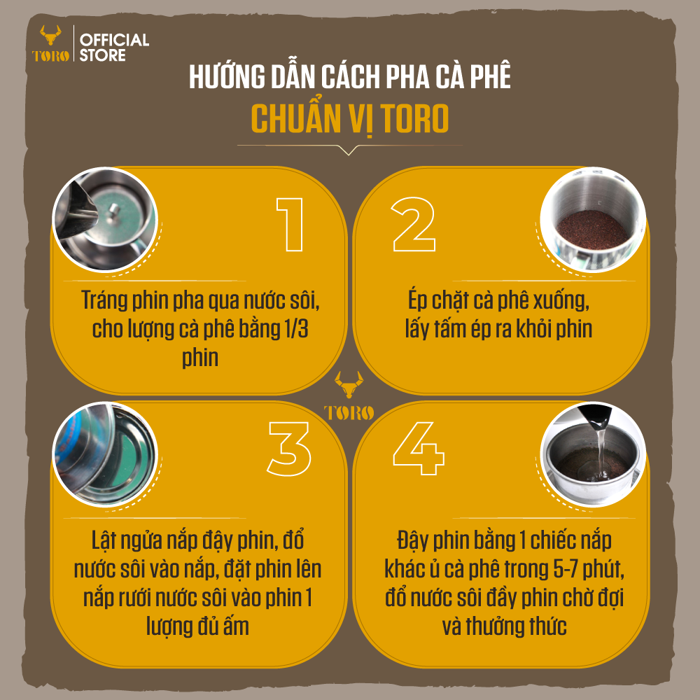 [250GR] Cà Phê Bột Toro Robua Honey Nguyên Chất 100% | TORO FARM