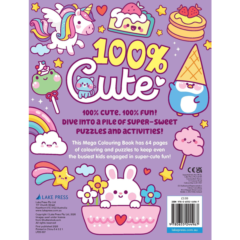 Sách 100% Cute - Mega Colouring Book