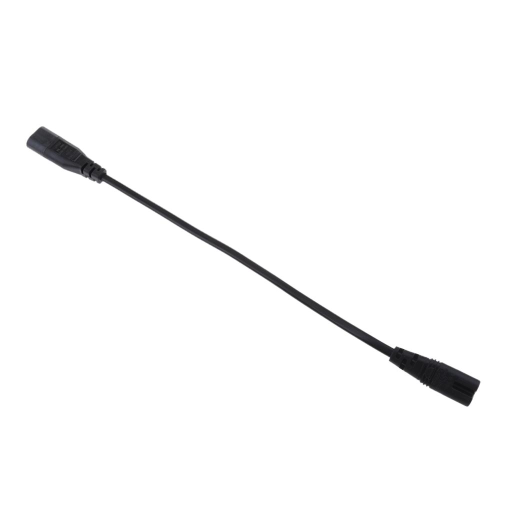IEC 320 C8 Male to C7 Female Power Converter Adapter Cable Cord 20cm
