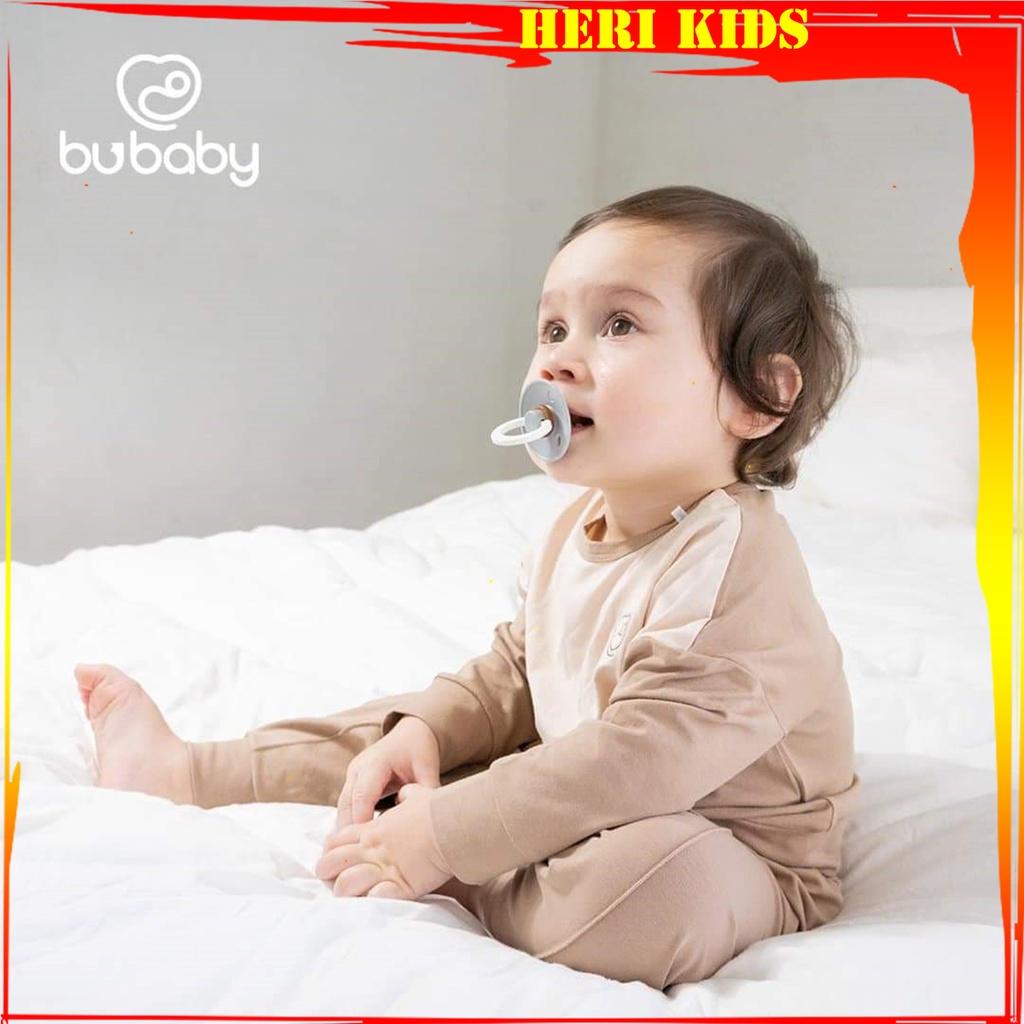 Bộ dài tay bamboo cotton Bu, Bubaby Kyomi intermix BBC001.02 cho bé 6m - 4Y