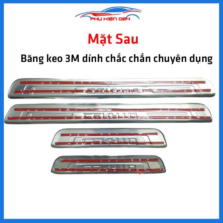 Bộ ốp bậc cửa trong ngoài nẹp bước chân Cerato 2014-2015-2016-2017-2018 Inox chống trầy trang trí xe