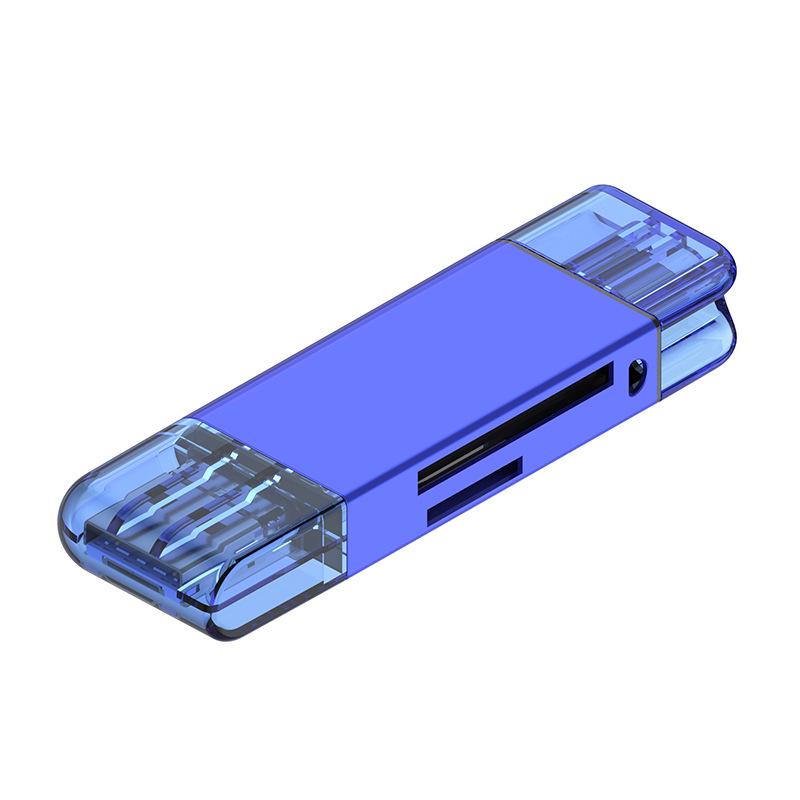 Đầu đọc thẻ hai trong một type-c sang SD + TF kiểu mới nhất Đầu đọc thẻ máy tính bảng điện thoại di động Android type-c