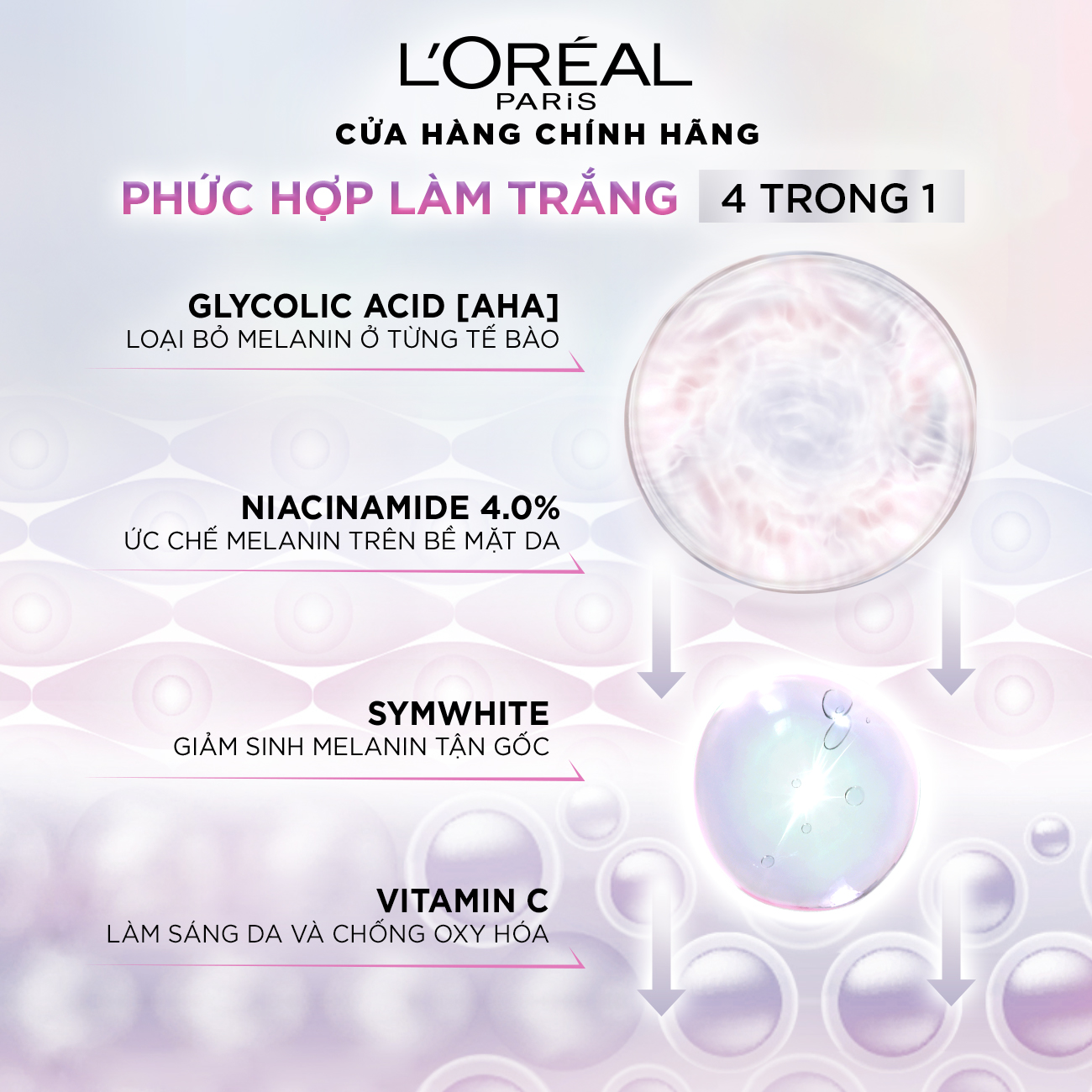 Kem Dưỡng Sáng Da Ban Đêm L'Oreal Paris Glycolic - Bright Glowing Cream Night 50ml