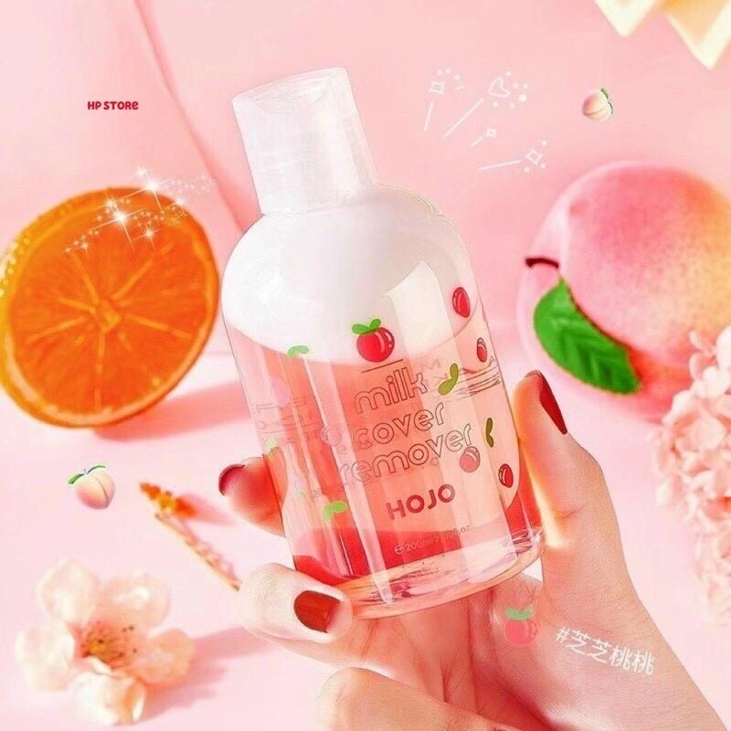 Chai Nước Tẩy Trang HOJO 2 Tầng Hương Đào, Xoài Sạch Da, Lành Tính Với Mọi Da 200ml