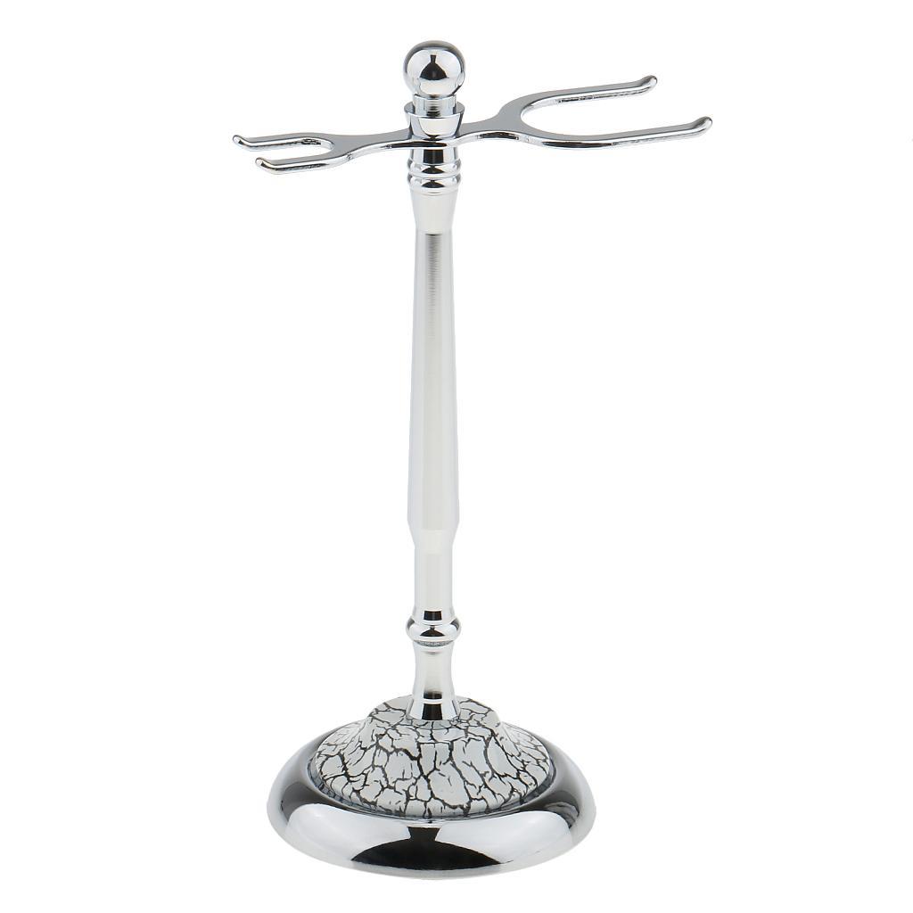 Removable Alloy Double Edge Men's Shaving Brush Straight Holder Stand Razors