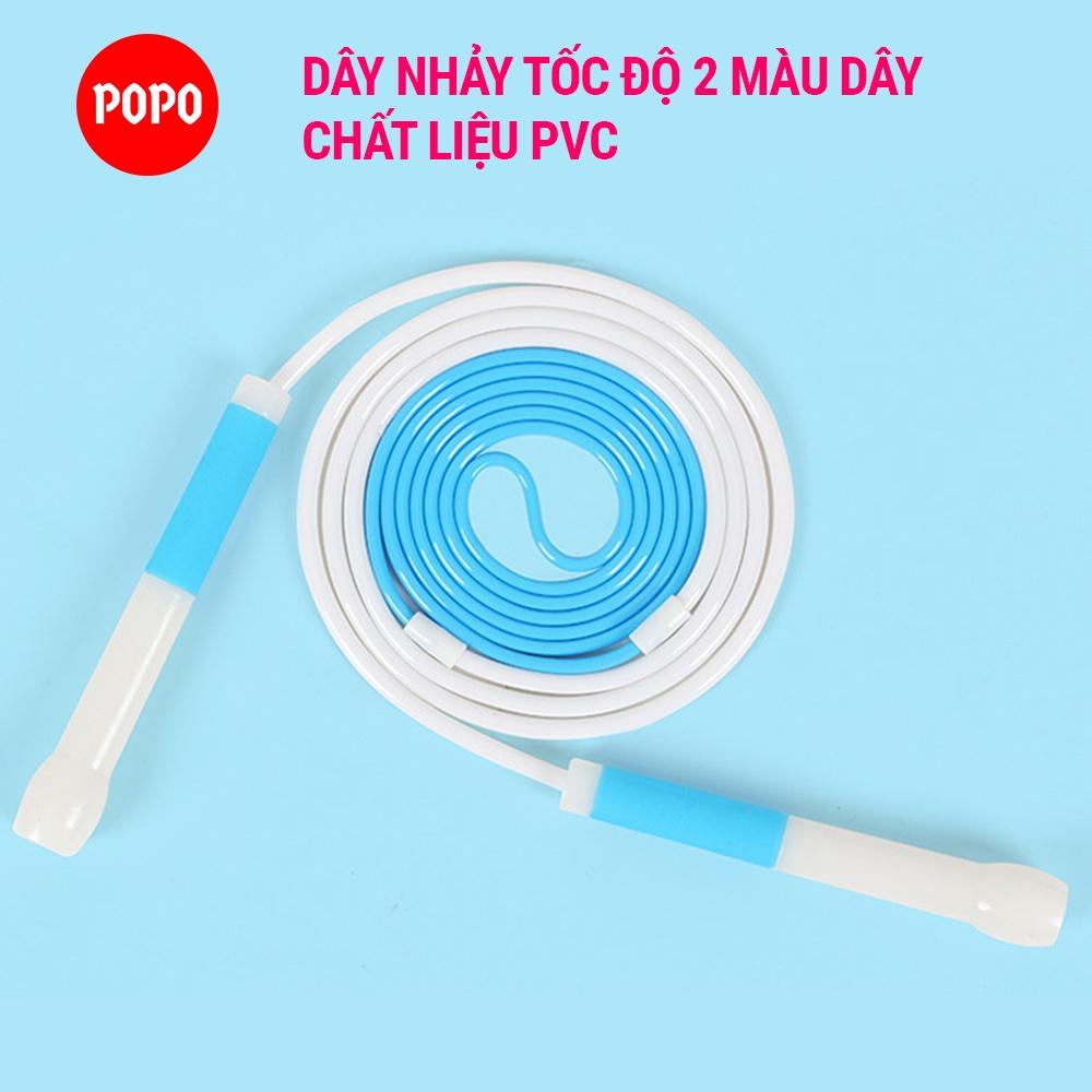 Dây nhảy tốc độ POPO dây nhảy dây tập gym 2 màu hỗ trợ giảm cân Chất liệu PVC cao cấp giành cho trẻ em và người lớn TS43