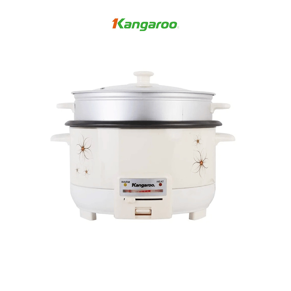 Lẩu điện Kangaroo 4.5L màu trắng hoa 5 cánh KG272 - Hàng chính hãng