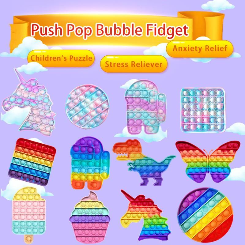 Pop it fidget toy đồ chơi bóp bong bóng pop it tiktok silicon