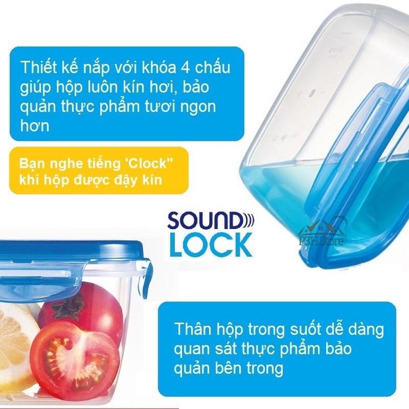 Hộp bảo quản thực phẩm Lock and lock , đựng thức ăn tiện lợi , dung tích 1l5