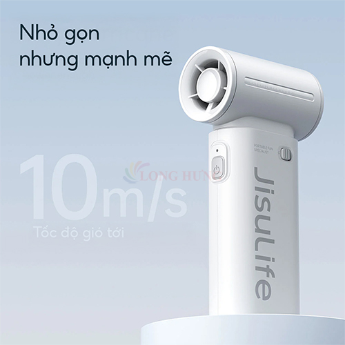 Quạt mini tích điện cầm tay Jisulife Handheld Fan Life9 3600mAh - Hàng chính hãng