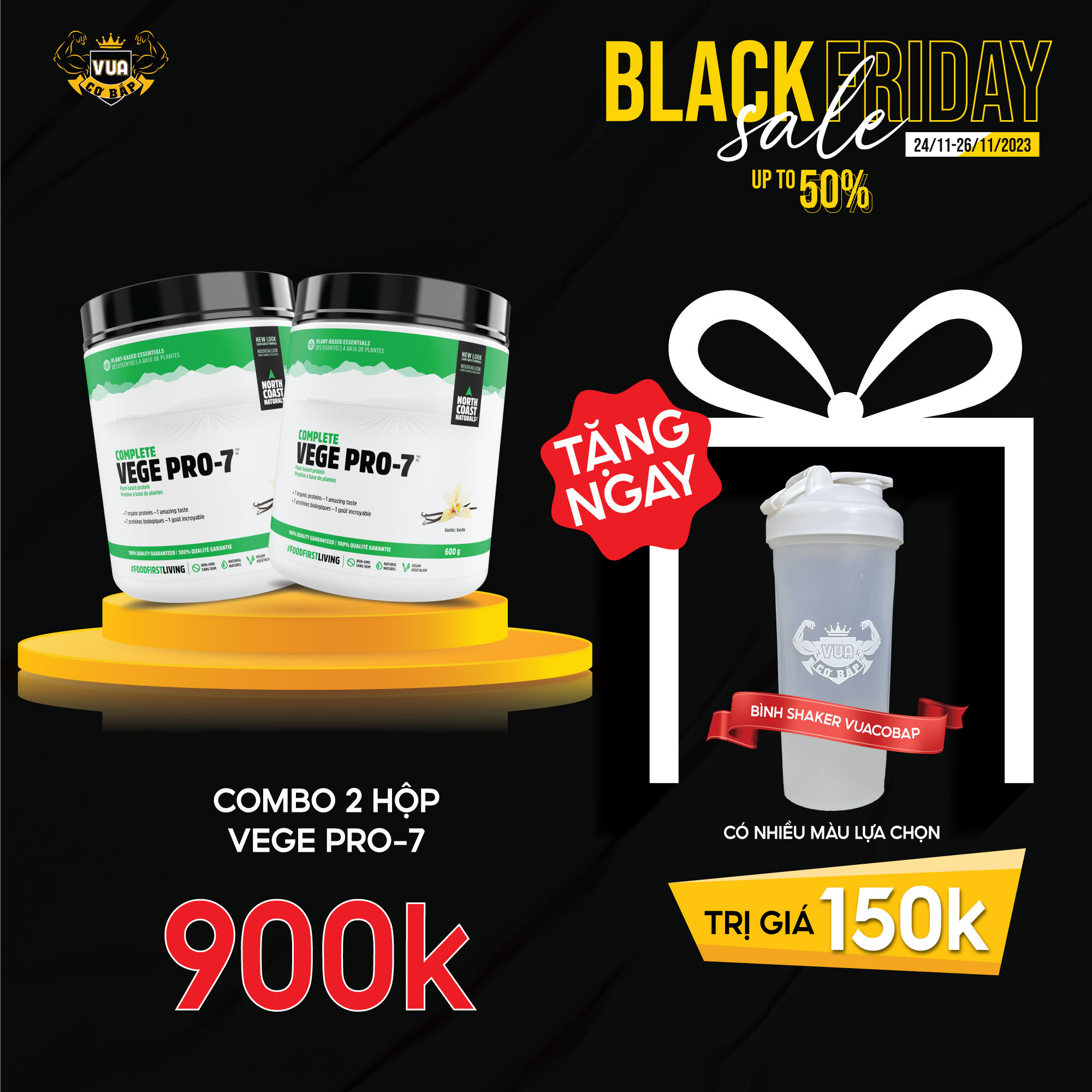 Protein Thực Vật Hữu Cơ Complete Vege Pro-7 North Coast Naturals - Hộp 600g