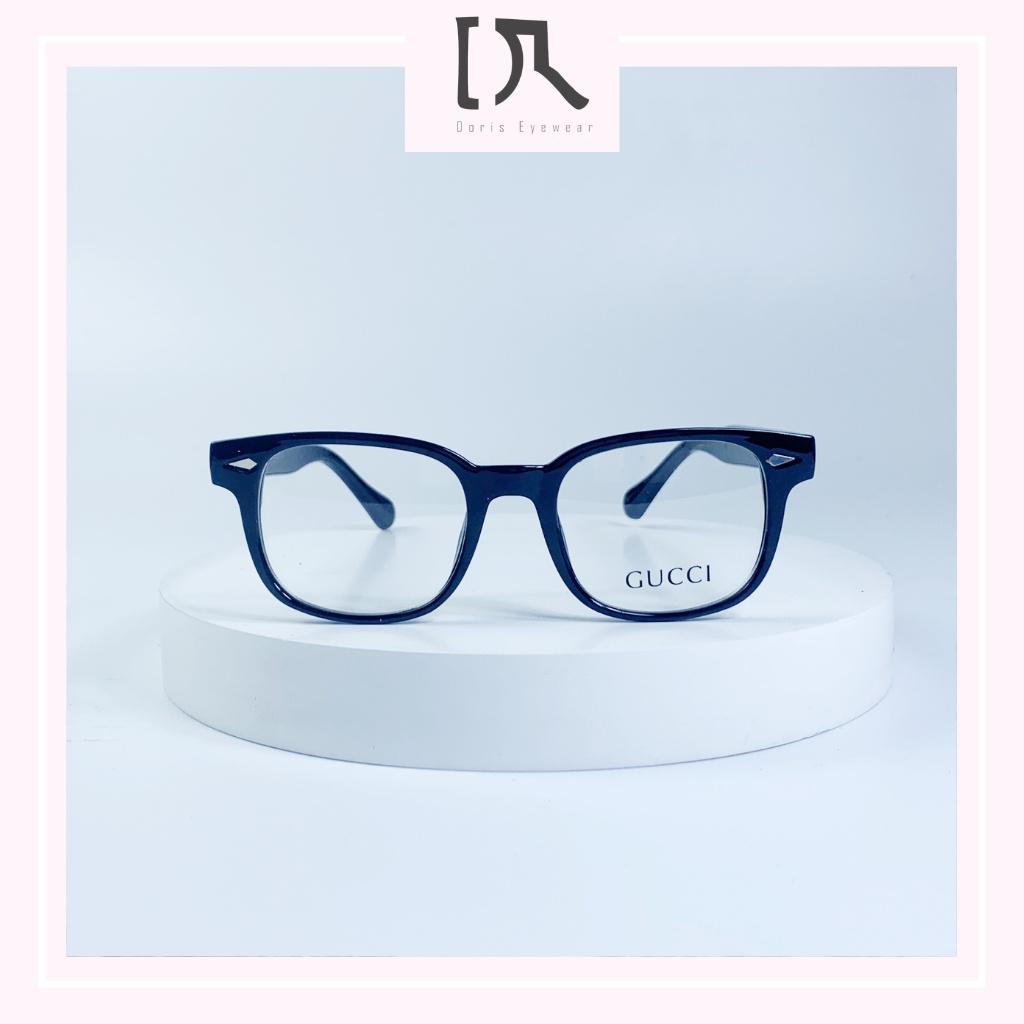 Gọng Kính Cận Nam Nữ Dáng Vuông Nhựa Màu Đen Phối Càng Kim Loại DORISEYEWEAR